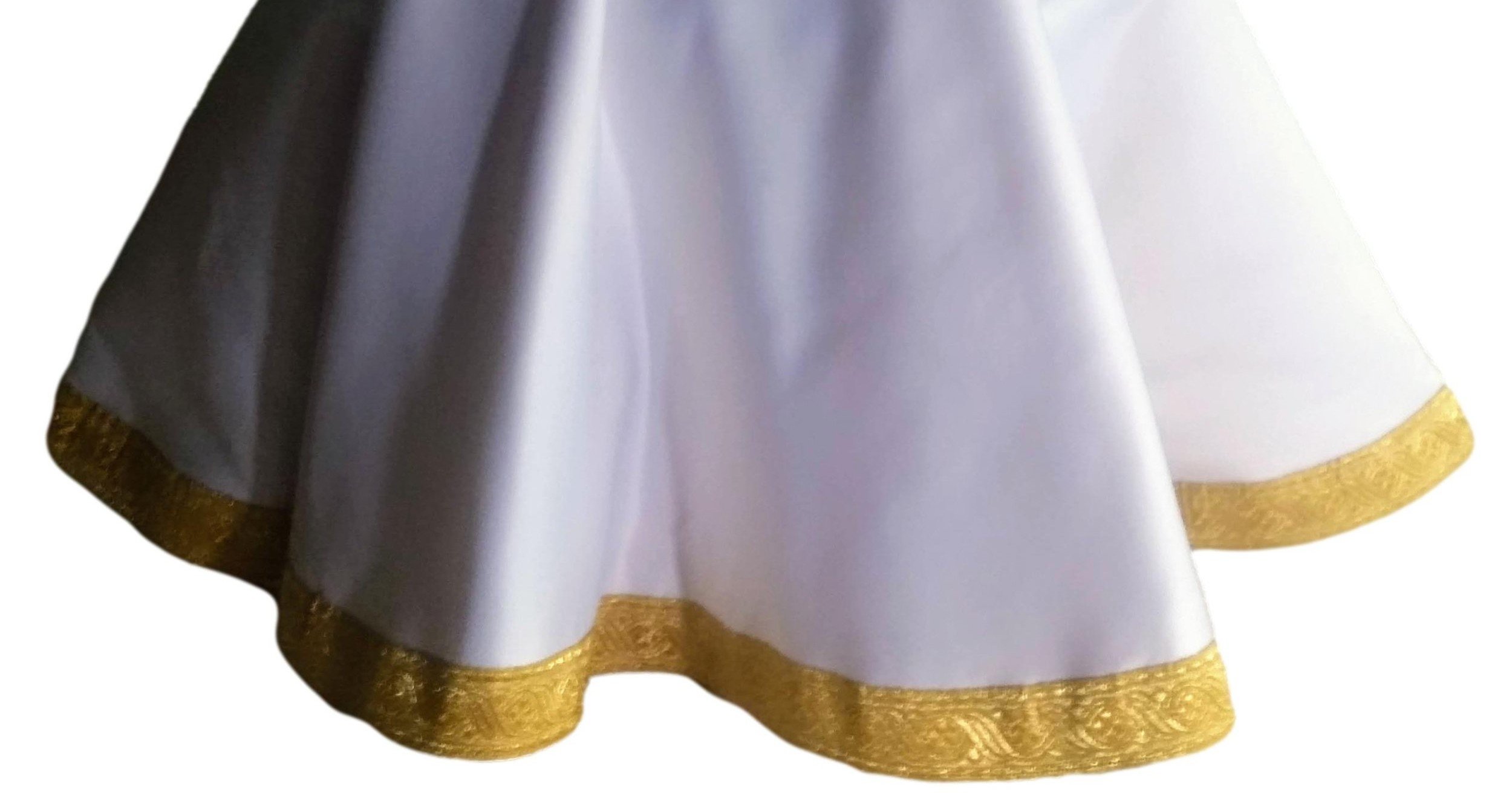 Monstrance Veil Matte Satin Gold Trim Cross Pattern Lining