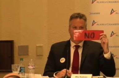 Average Alaskans love his budget, Dunleavy claims to statewide radio audience