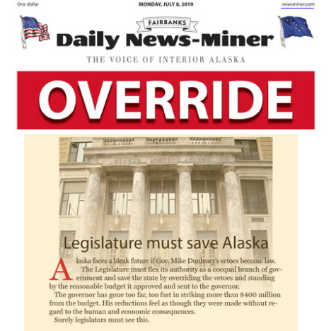 Amid all the noise, Fairbanks Daily News-Miner offers solid solution: 'OVERRIDE'