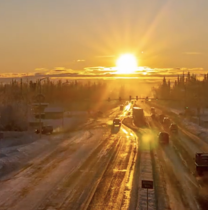 Brilliant winter solstice sun for Alaska’s darkest days