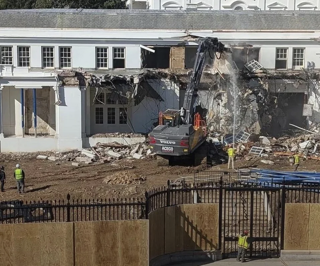 Sullivan defends East Wing demolition as 'renovation'