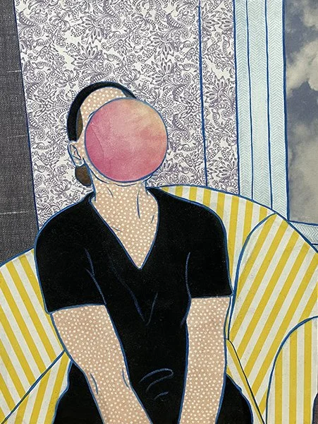 Self Portrait Blowing a Bubble, Ode to Alice Neel 