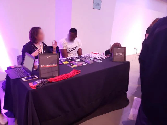If you had press credentials, you could pick them up to the left of the main registration area.