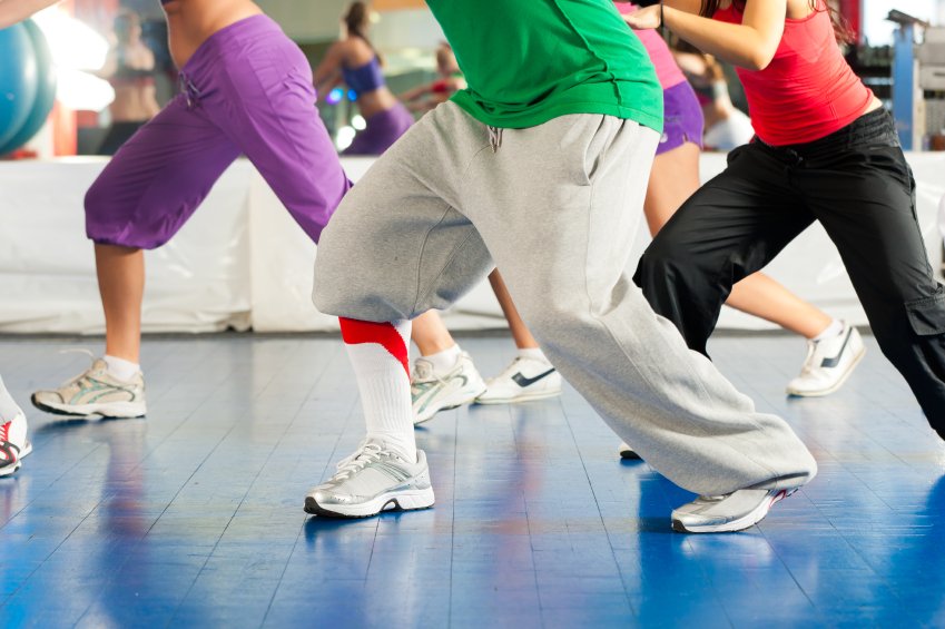 People dancing in class