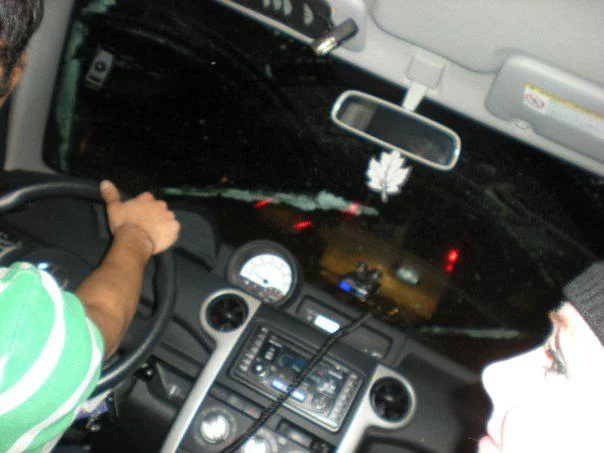 Look at the windshield wipers?!!?! Yeah that was fucking cold and ice-y outside!