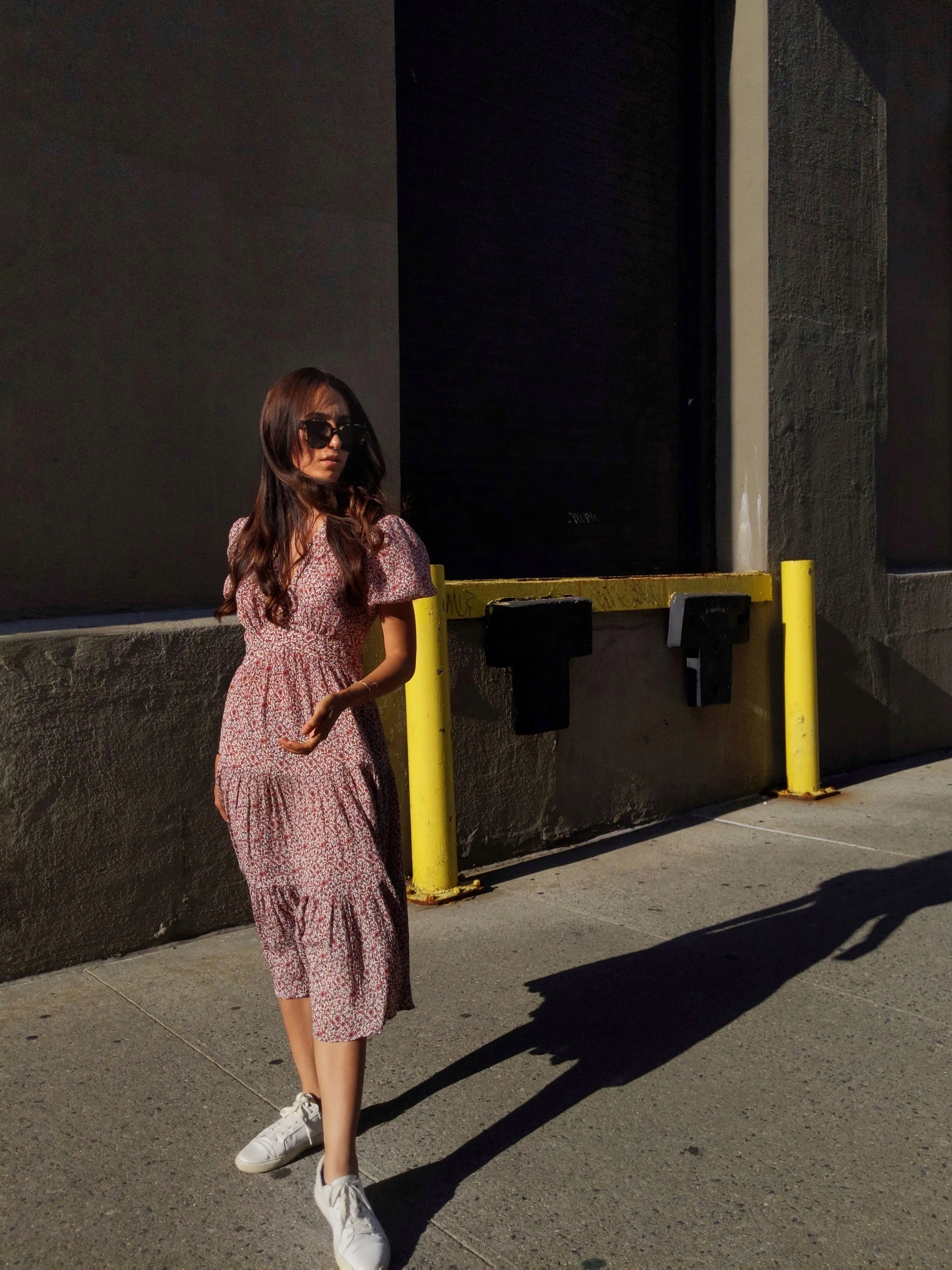 Wearing: Tory Burch dress