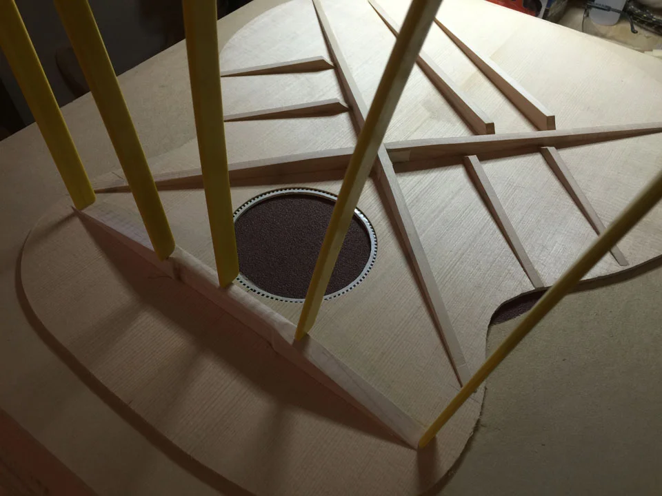 THE TRANSVERSE NECK BRACE IS MADE FROM HARD MAPLE FOR STRENGTH AND STABILITY.