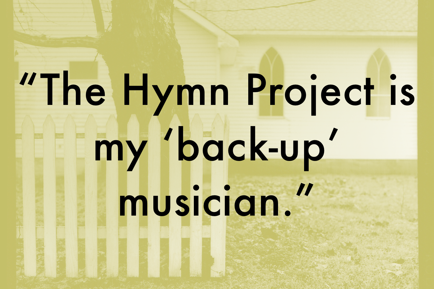 The Hymn Project is my back up musician. Piano hymns on CD