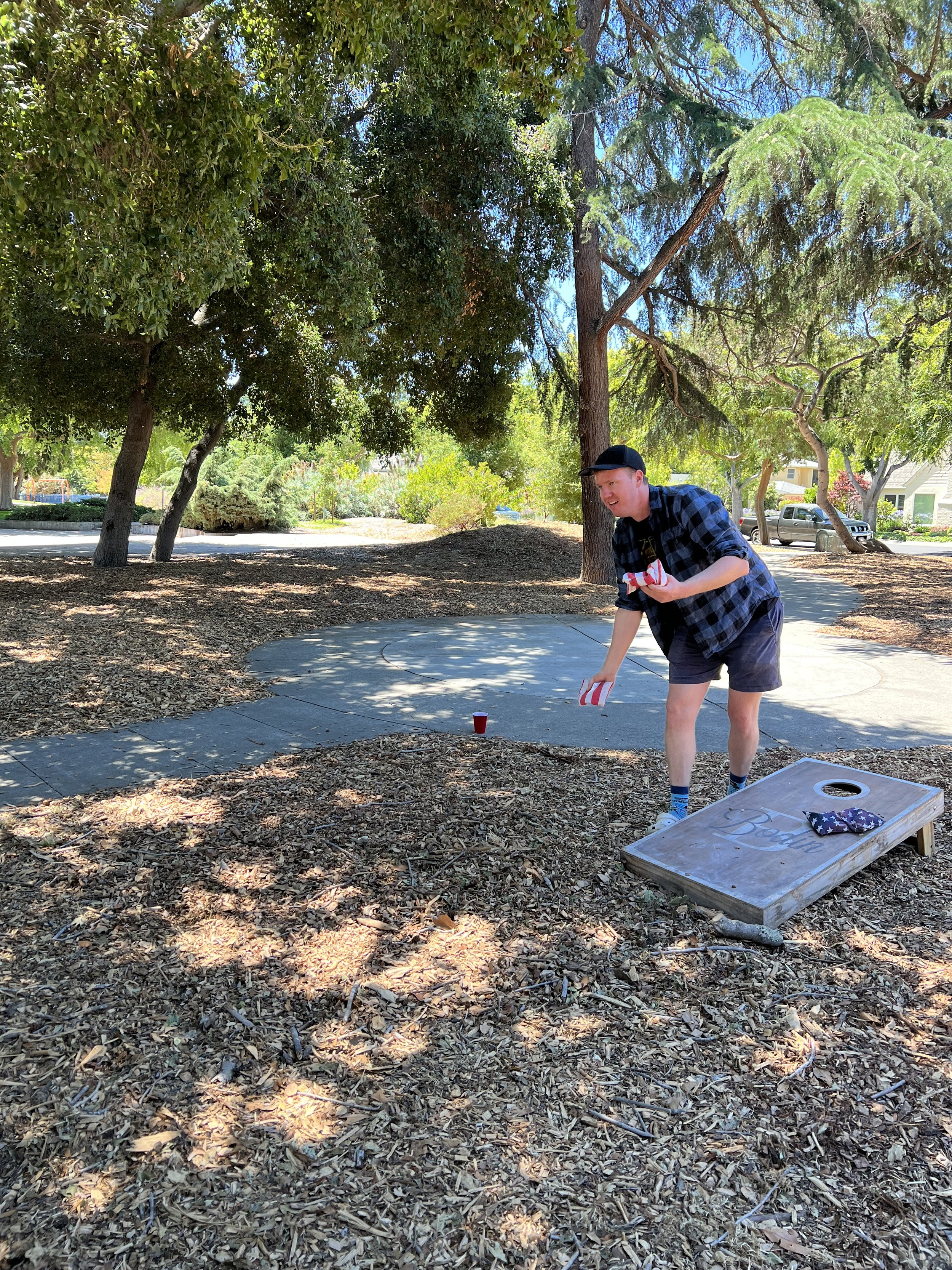 Lawn games at the park