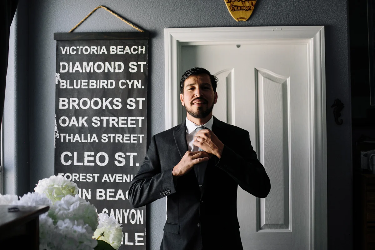 Groom Getting Ready