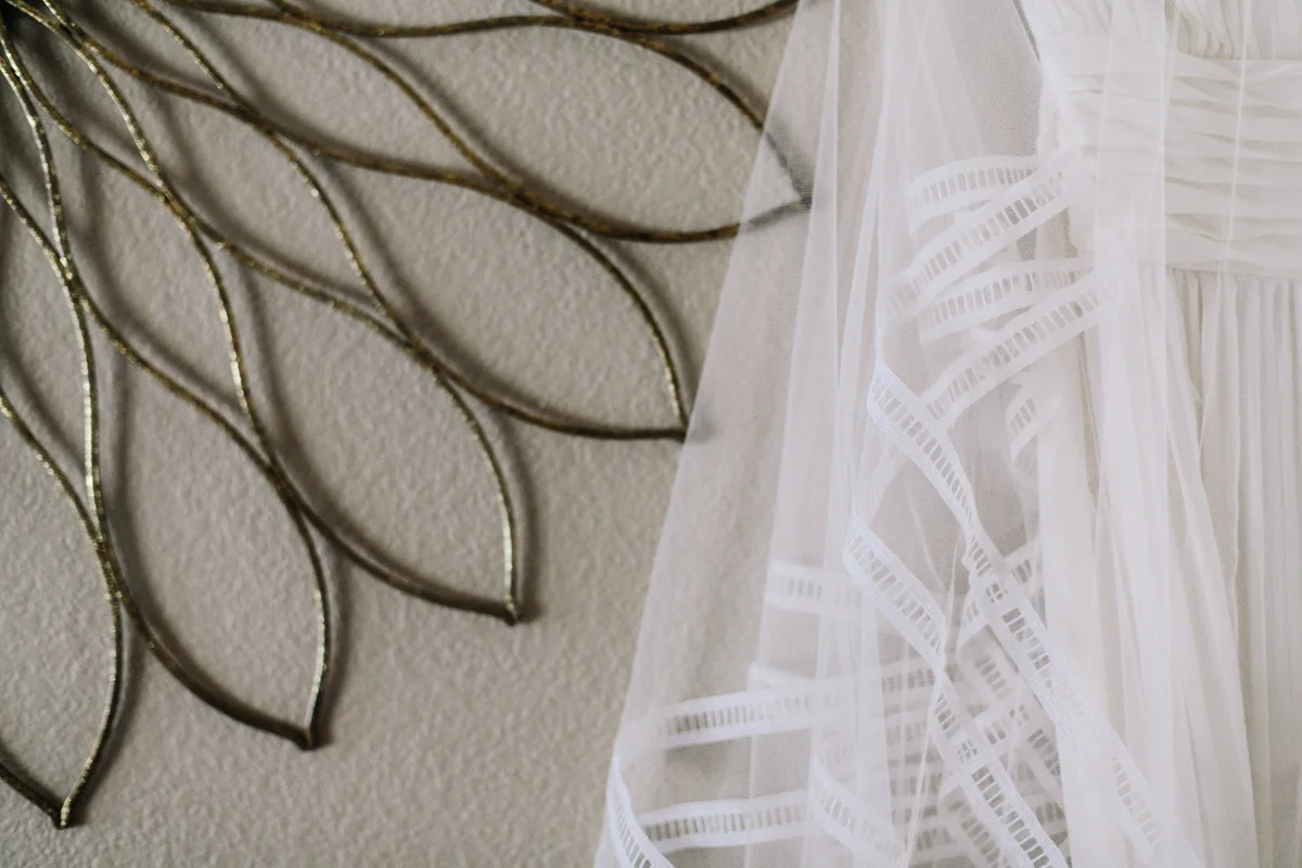 DIY Veil tea dyed by Bride