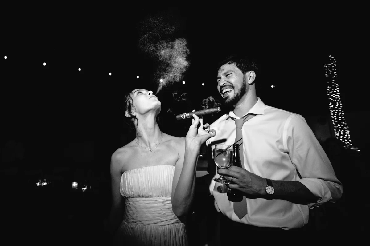 Creative Couple share Cigar Moment