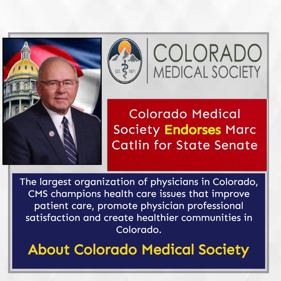 Colorado Medical Society Endorses Marc Catlin for State Senate