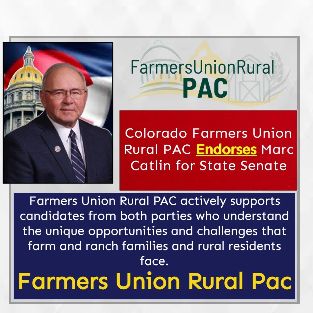 Rocky Mountain Farmers Union Rural PAC Endorses Marc Catlin for State Senate