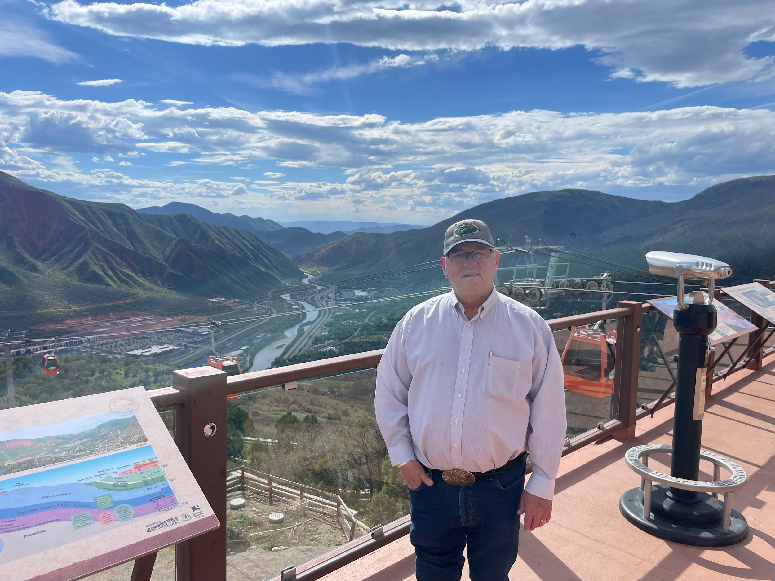 Marc Catlin stands overlooking the Roaring Fork Valley in Glenwood Springs, Colorado