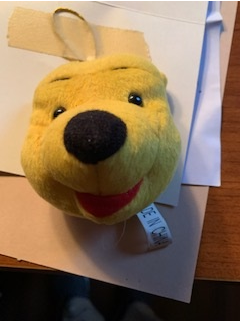  Winnie the Pooh. I traveled a lot when my kids were young. My daughter absolutely hated to see me go, but would very sweetly hide her favorite toys in my suitcase so I could find them sometime during my trip. This Winnie to Pooh doll became my talis