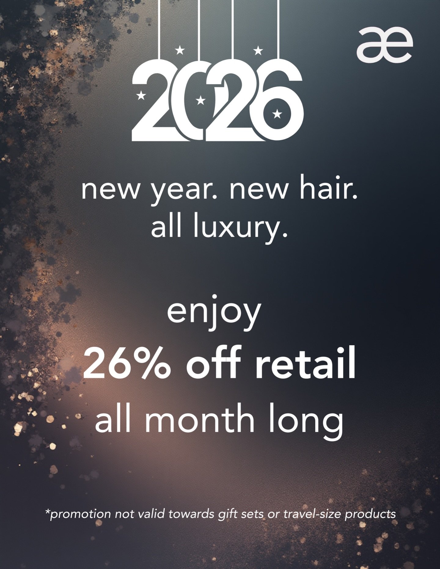 Happy New Year from all of us at Alex Emilio Salon ✨ We hope your holidays were filled with rest and love 🫶Kick off the new year with 26% OFF retail all month long&mdash;your hair routine just got an upgrade 💫