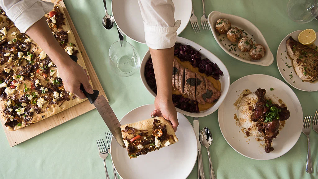 Catering For large events ( 12 to 200 guests ). We can make it as grand or as casual as you wish from services such as passed hors d'oeuvres, full bar set ups, buffet stations, or full plated multi-course meals. 