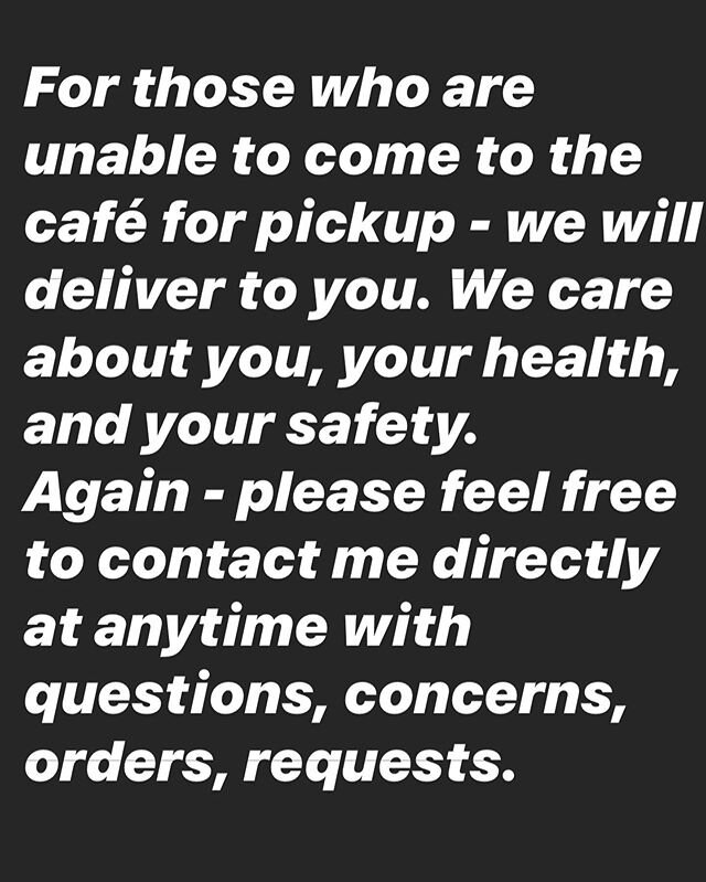 Posted on our @littlecheflittlecafe page and posting here for any of our LIC folk to share.  Will post available meals in our stories as well in cafe stories.  Please spread the word. We want to help keep everyone fed and healthy during this trying t