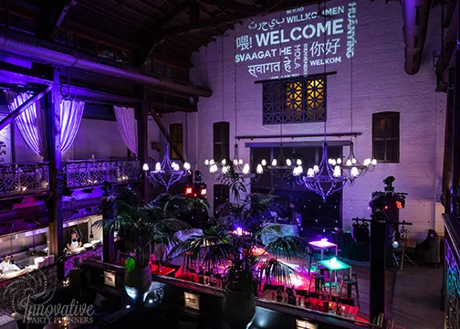 Merkle Holiday 2018_Bar Vasquez_Travel Theme_Gobo - Welcome in many languages and Dance Floor.jpg