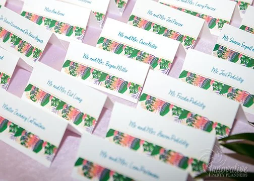 Ashlyn Hawaii Monsera Leaf Bat Mitzvah Musket Ridge_Place Cards.jpg