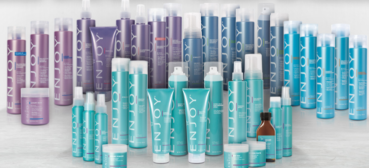 Enjoy offers a full line of Style, Hydrate, Repair and Volume products to meet all hair types and needs.