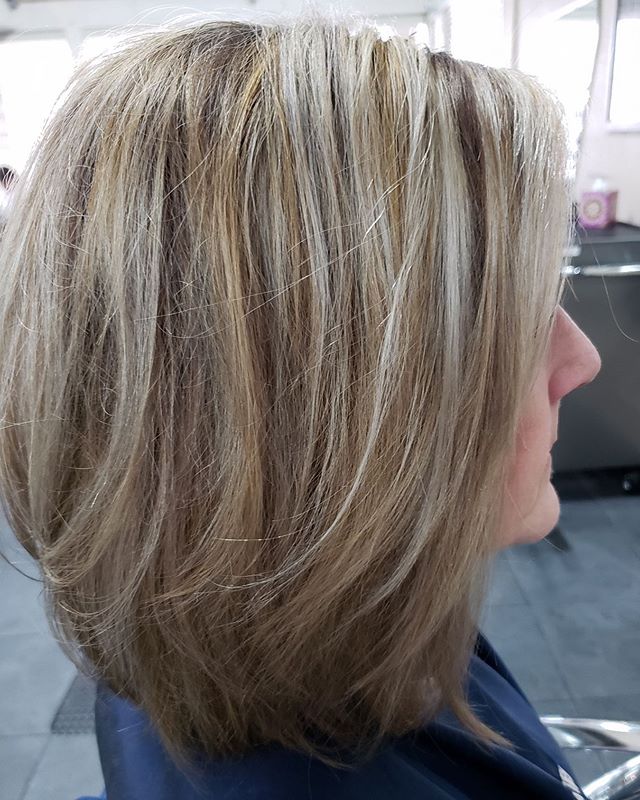Gorgeous combo of ashy blonde with a warm weave👌Hair by Debi Towle