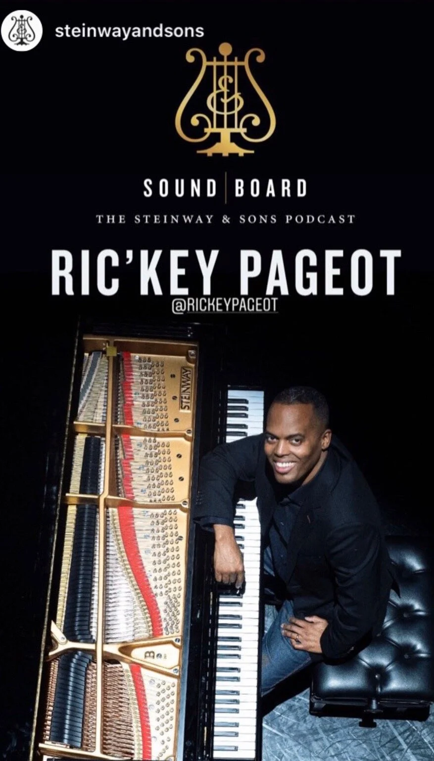 Ric'key Pageot interviewed on Steinway And Sons podcast