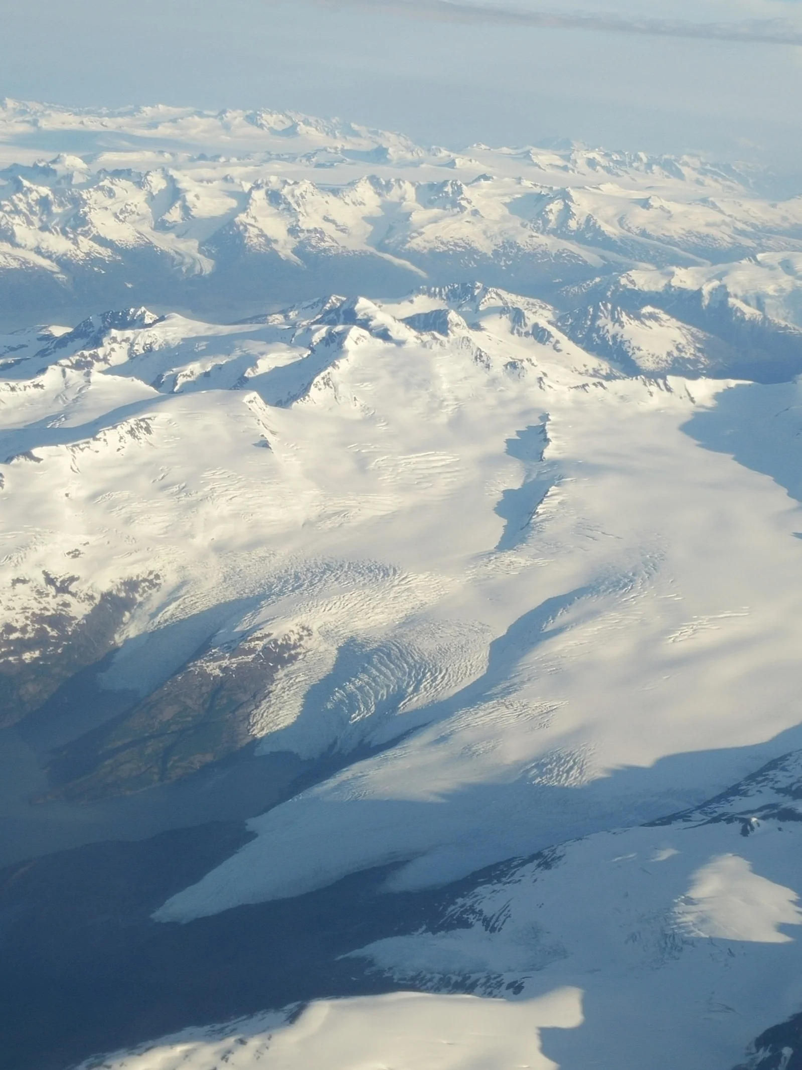  This pitcher of cream spilled over mountain tops is what you see just before you land in Anchorage, Alaska. 