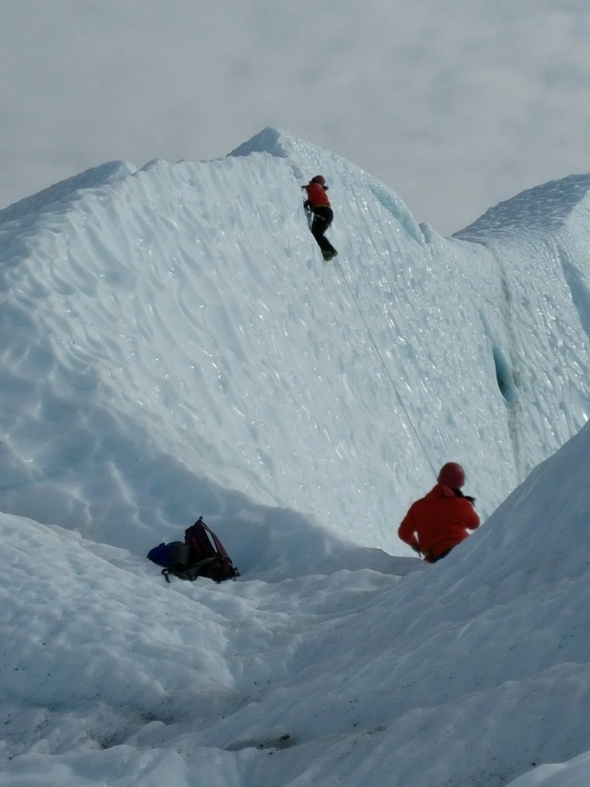  Climbing on ice at Matanuska Glacier, Alaska. Humans for scale. 