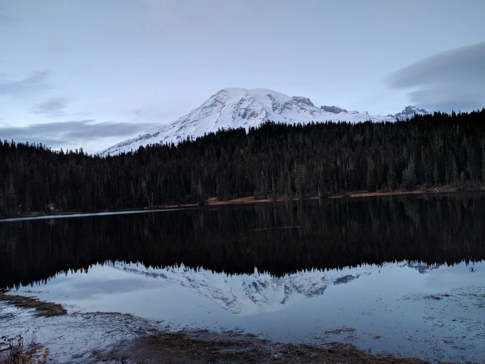  Mt. Rainier from Reflection Lakes, Mt. Rainier National Park, Washington. 