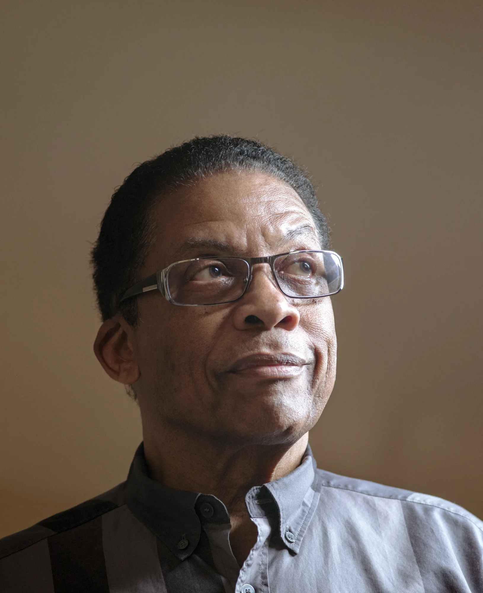 HERBIE HANCOCK at his home in Los Angeles