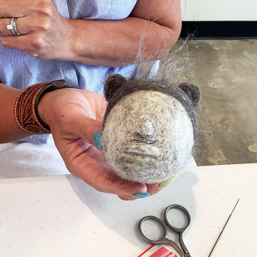 Needle Felting at Free Crafting Meetup