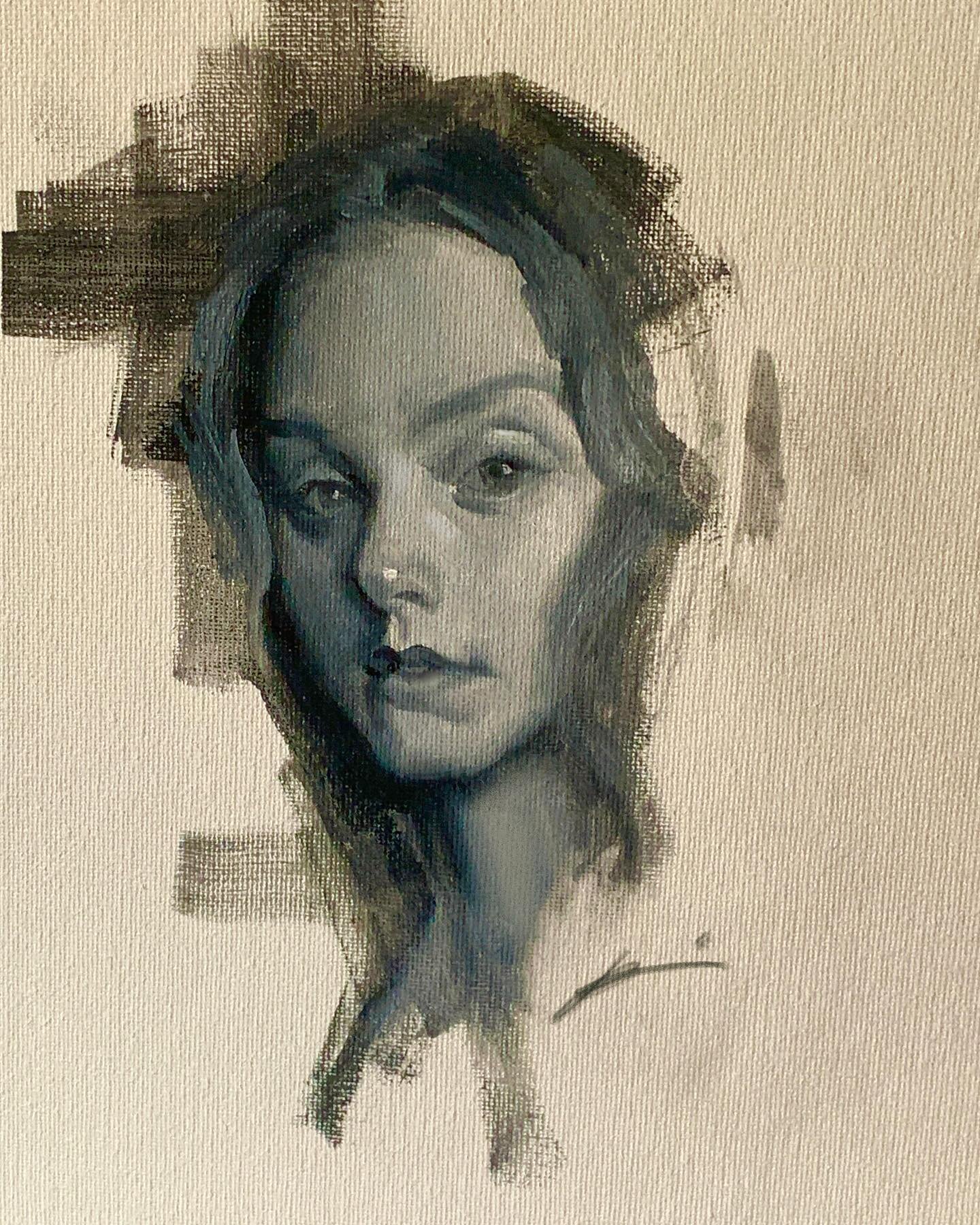 Black and white study in oil. Great for getting back to basics on value control, brush control and paint mixing. .
.
.
www.youtube.com/c/chrispetrocchi 

my YouTube channel
-
www.drawjuice.com 

my online portrait drawing course
- 
www.chrispetrocchi