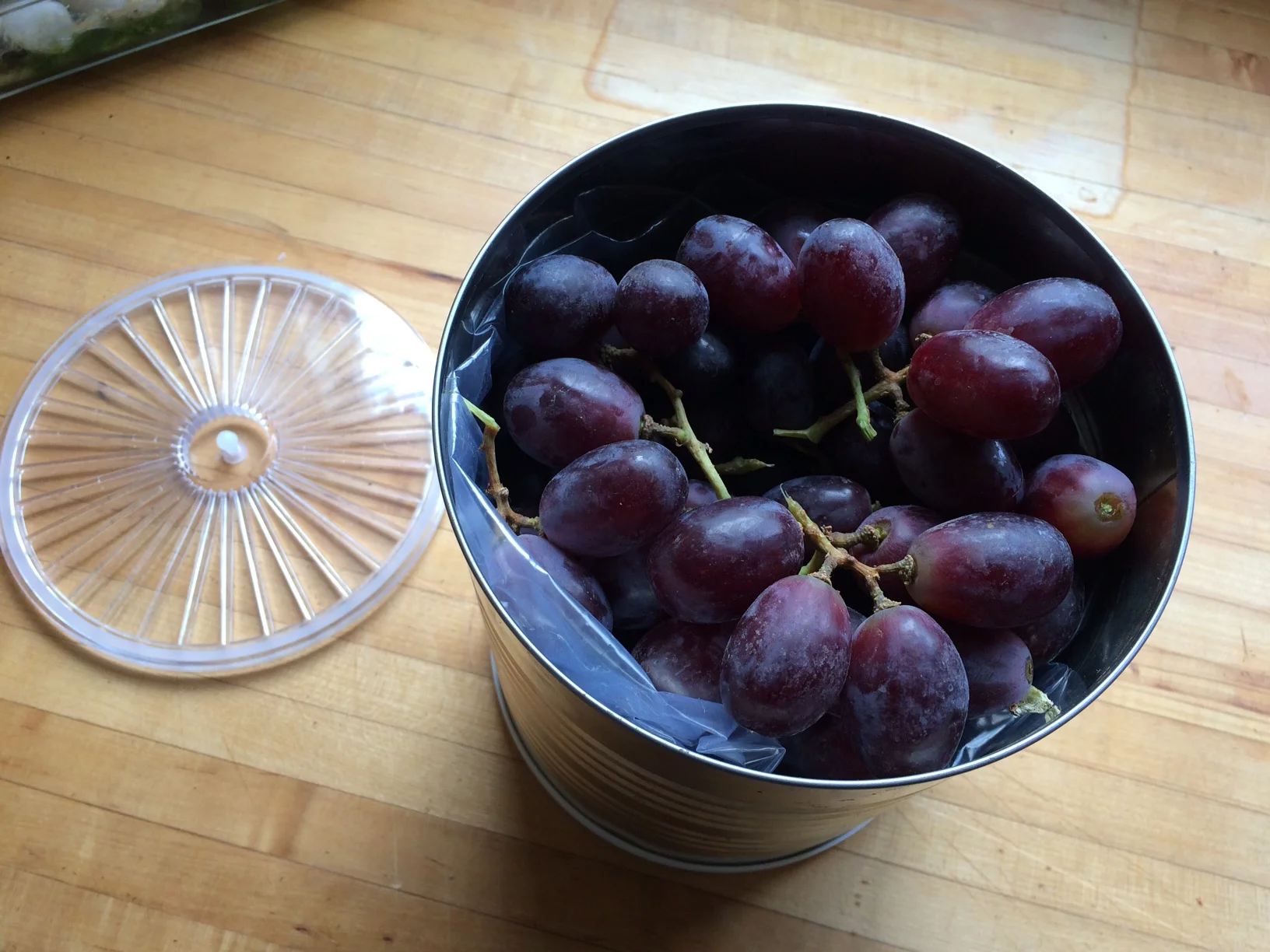 #10 can filled with grapes