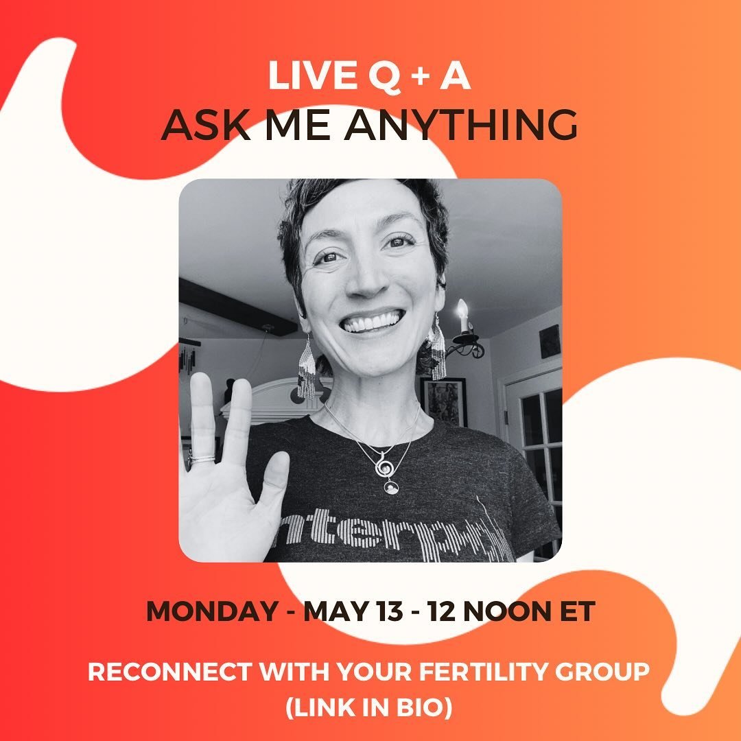 In the Reconnect with Your Fertility group today, I&rsquo;ll be going live at 12 noon ET to answer your questions about the role your energy plays in supporting your fertility and healthy pregnancy. Group members can join me there (be sure to join in
