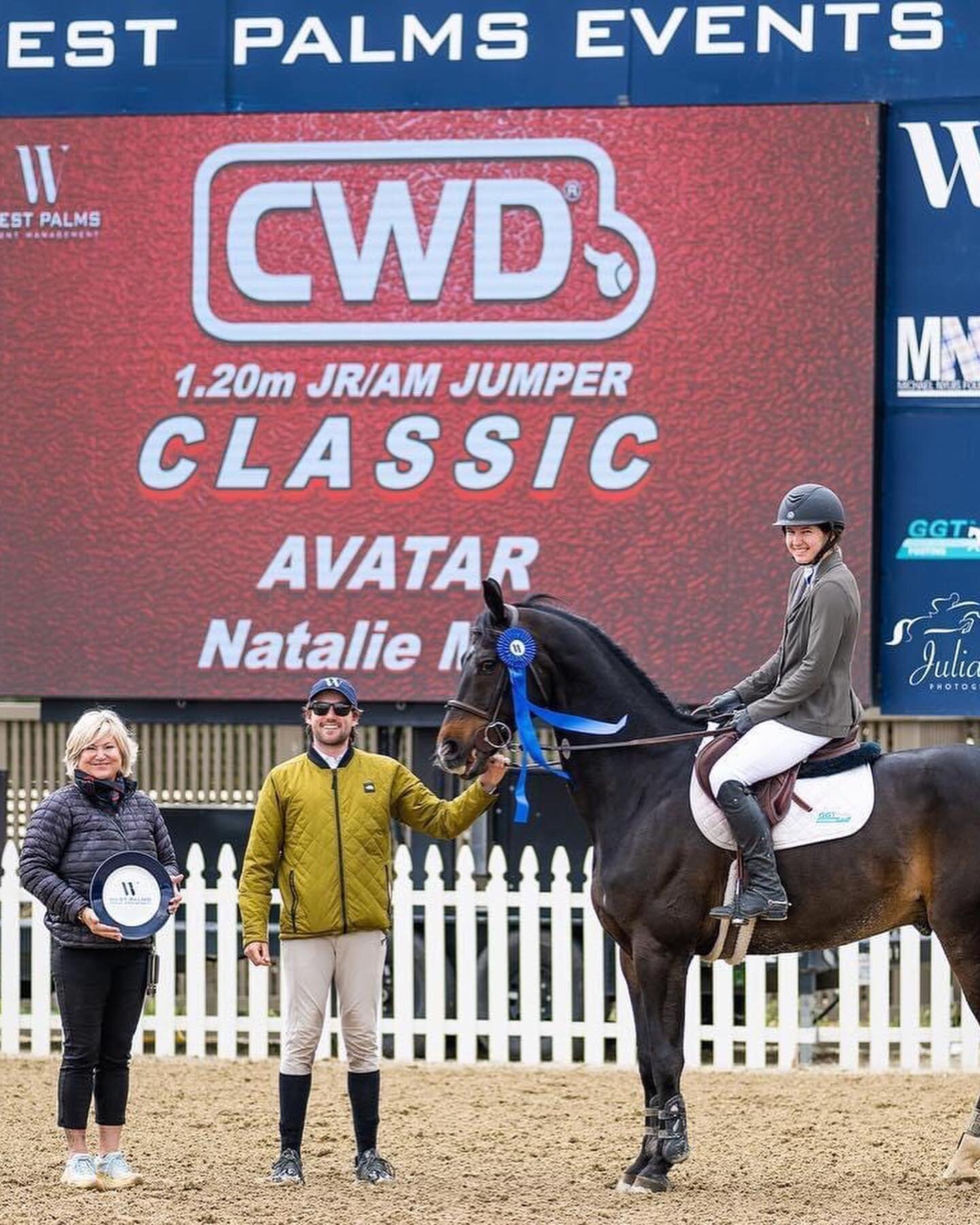 What a way to end our 2 weeks of @westpalmsevents show!
🥇Natalie &amp; Avatar 🥇
Winner of the CWD 1m20 Classic
She also placed 6th with Concha! 
Moreover they were tied Champion week 1 😅
I am so grateful to everyone involved for their hard work in