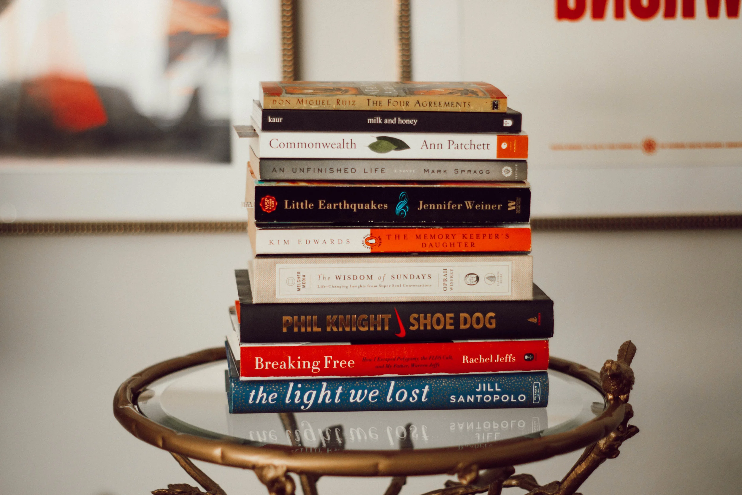 A sample of my stack. Some of these I will keep forever. A few went in my little library. The rest will be consigned, so I can—you guessed it—buy more books!