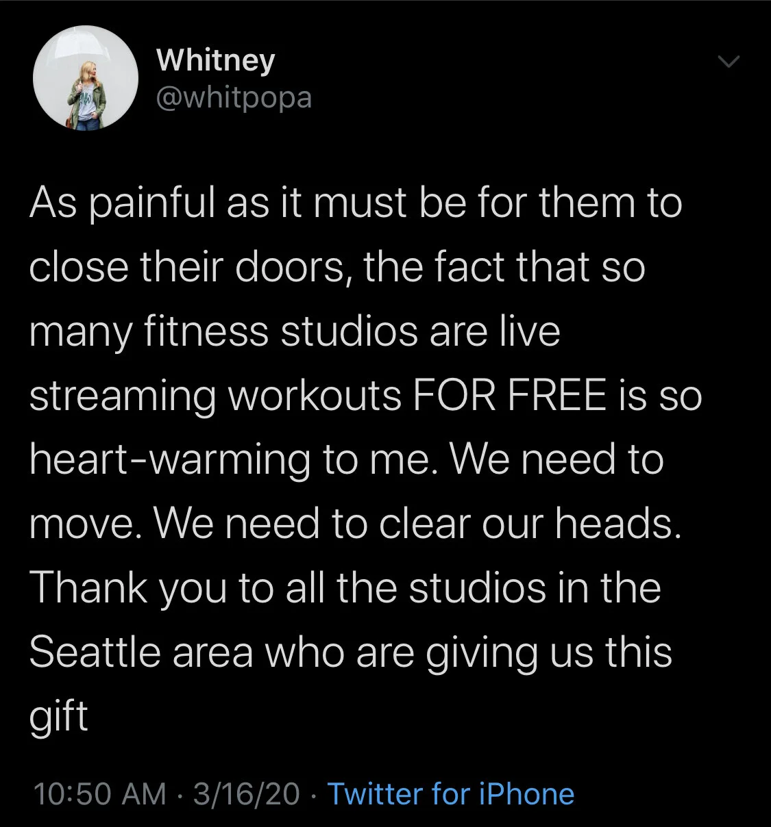 Free At-Home Workouts from Seattle-Area Studios