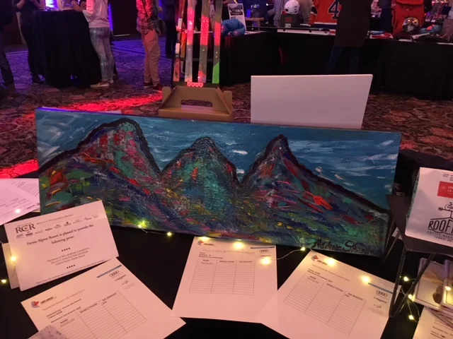 Nadine Shenher Art in Silent Auction - Alpine Canada Fundraiser, Men's Ski World Cup
