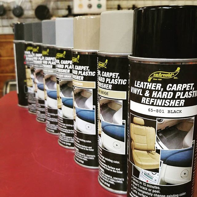 Take that detail job just one step further. 
Carpet, Leather, Vinyl &amp; Hard Plastic Refinisher Dye covers up that bleached out plastic or set in stains in carpets. You could even completely change your surface color!

#cars #detailing #sanbernardi