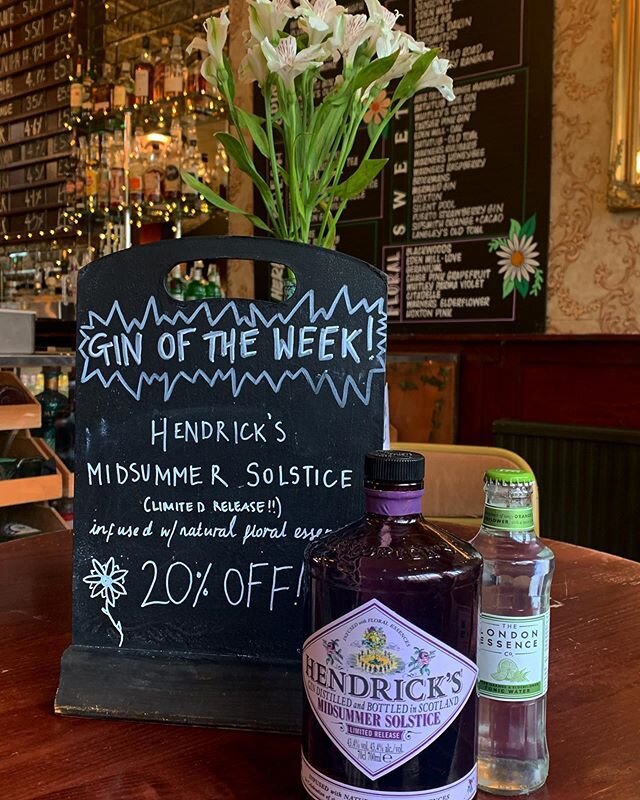This week our gin of the week is Hendrick&rsquo;s limited edition Midsummer Solstice, infused with natural floral essences. We recommend pairing it with London Essence&rsquo;s bitter orange and elderflower tonic, garnished with a slice of orange 😍 #