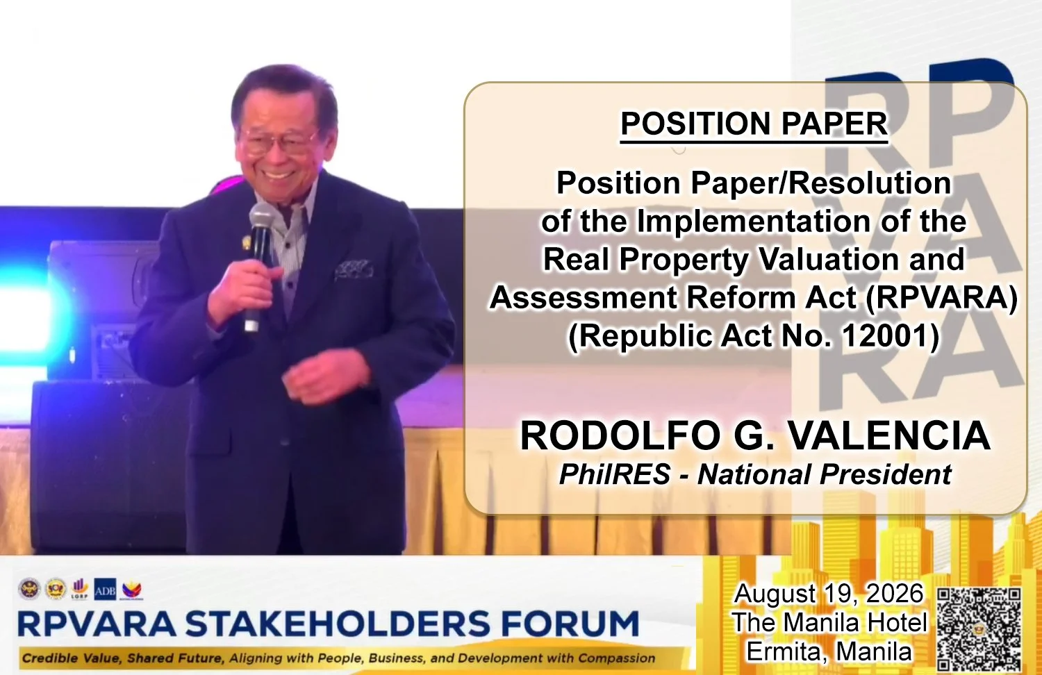 RPVARA STAKEHOLDERS FORUM                                
