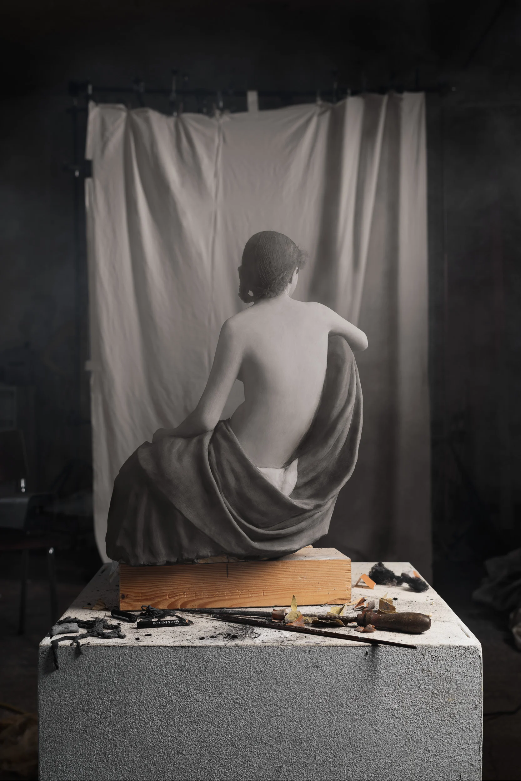 Making of „Seated Female Nude"