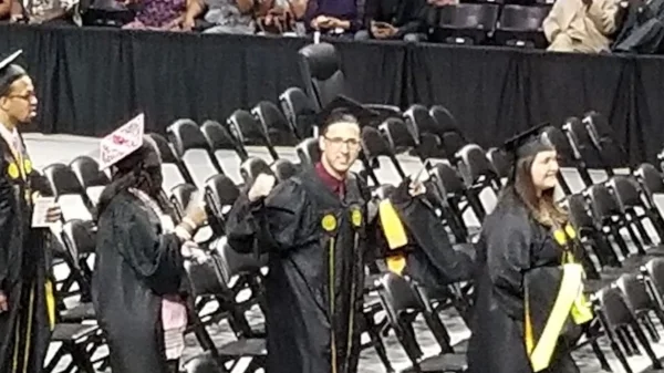 Jordan Brown at VCU Master of Social Work graduation