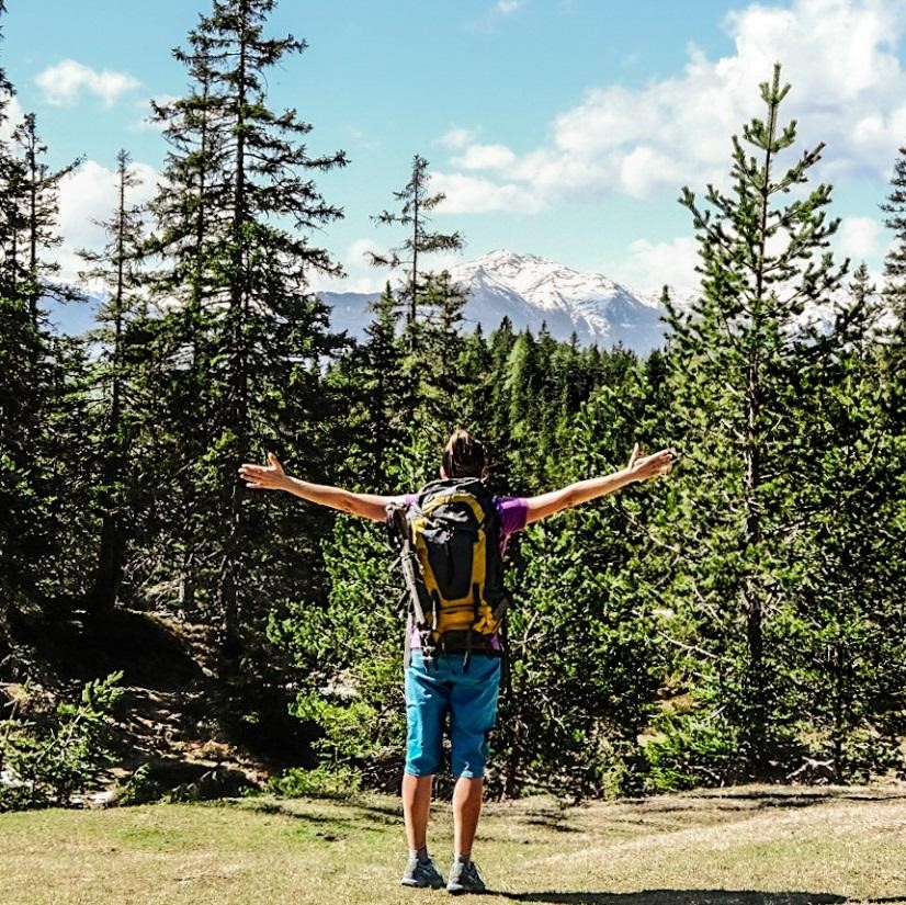Sarah Hudson hiking in mountains conquering anxiety and depression