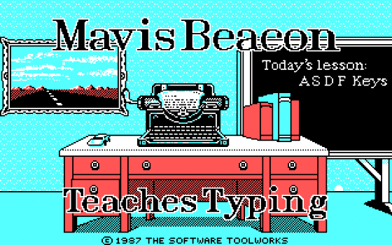 Mavis Beacon Teaches Typing 1987 graphic
