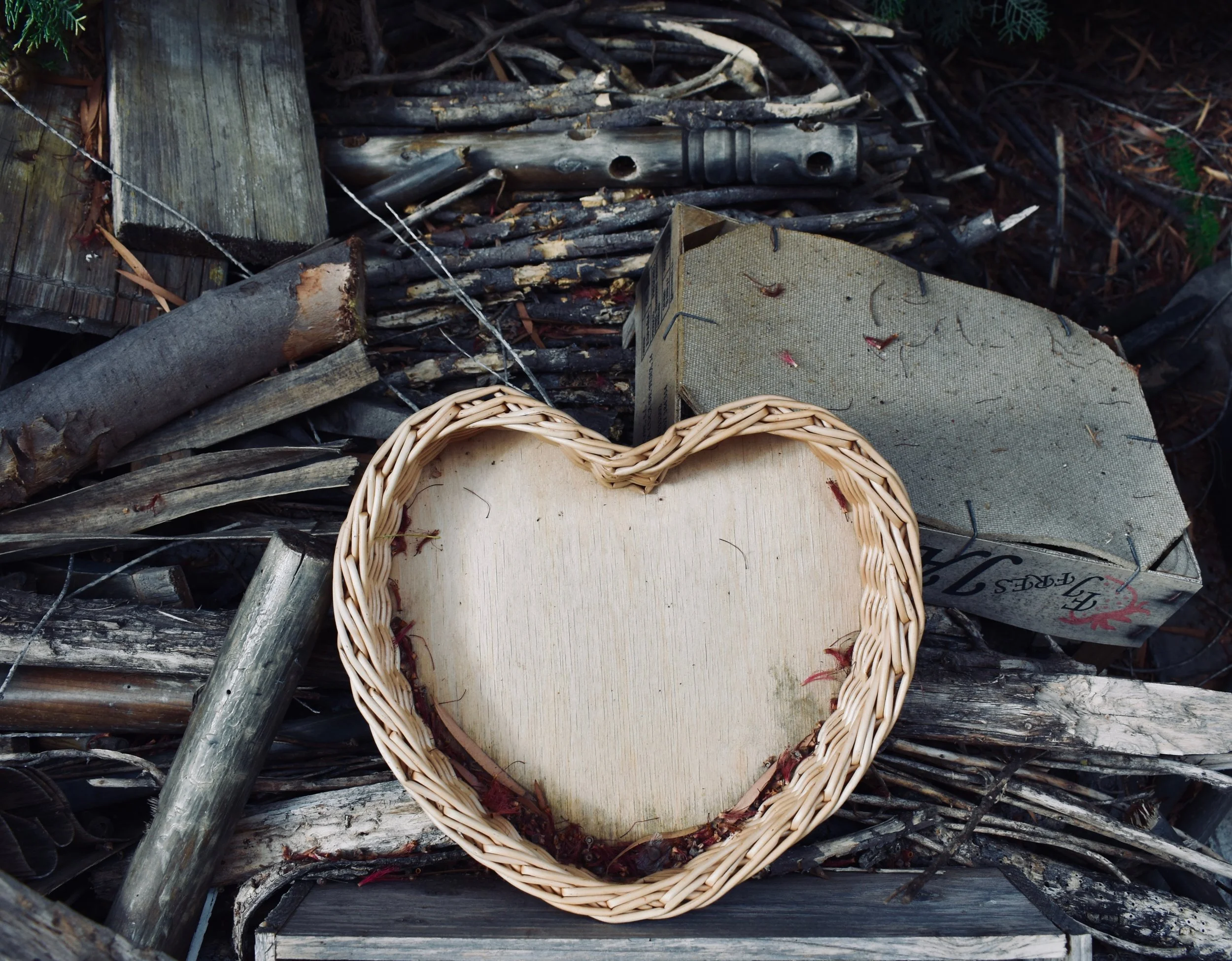 wicker basket heart to fill with meaning