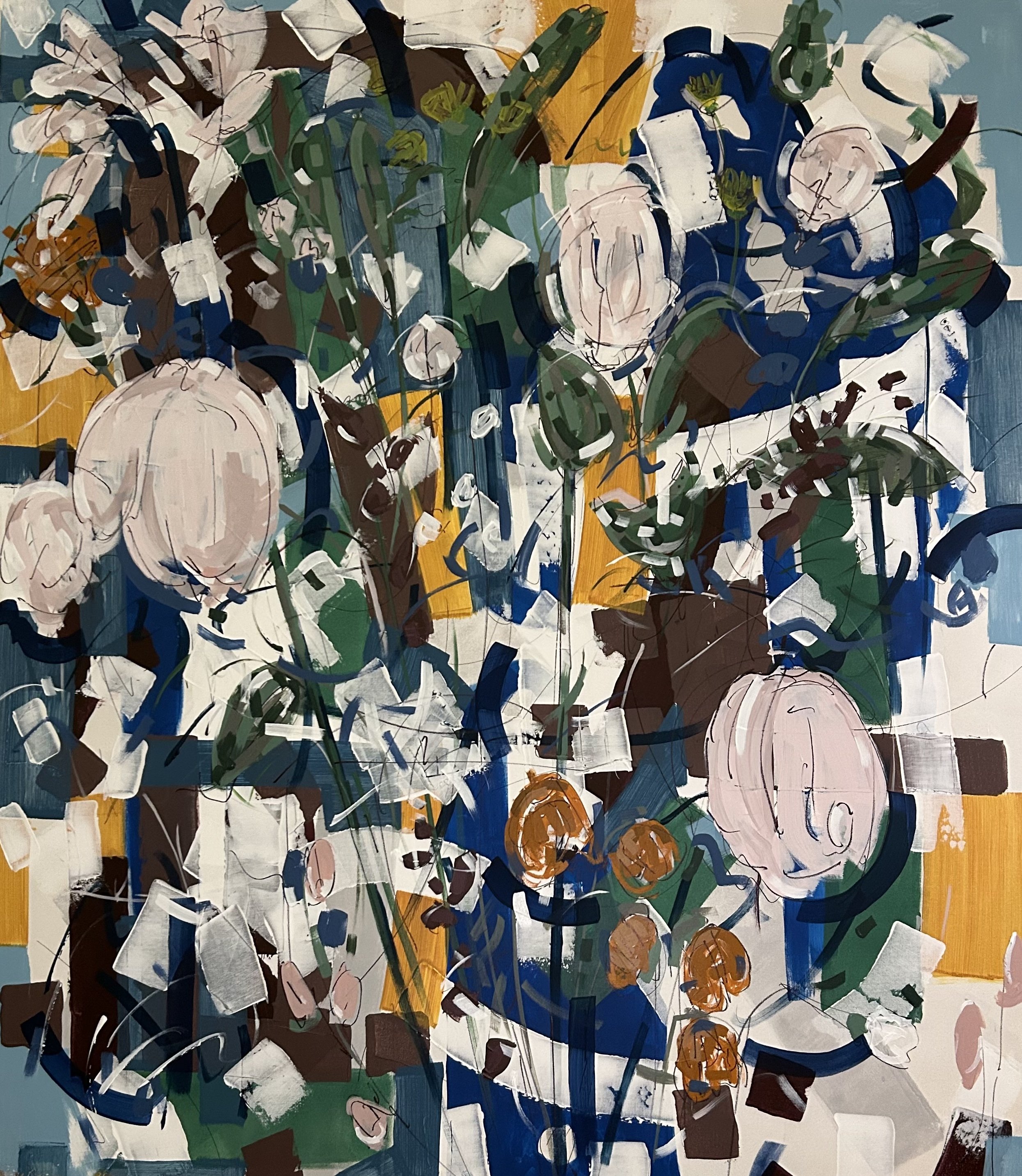 Dead Leaves On The Dirty Ground, 2024 Acrylic on canvas, 48×60 inches