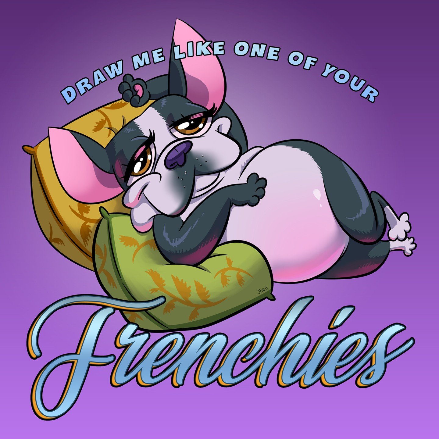 New shirt design, also available on mugs/stickers/magnets etc
https://www.teepublic.com/t-shirt/59570030-draw-me-like-one-of-your-frenchies

.
.
.

#frenchie #frenchbulldog #cartoon #digitalart #art #shirtdesign